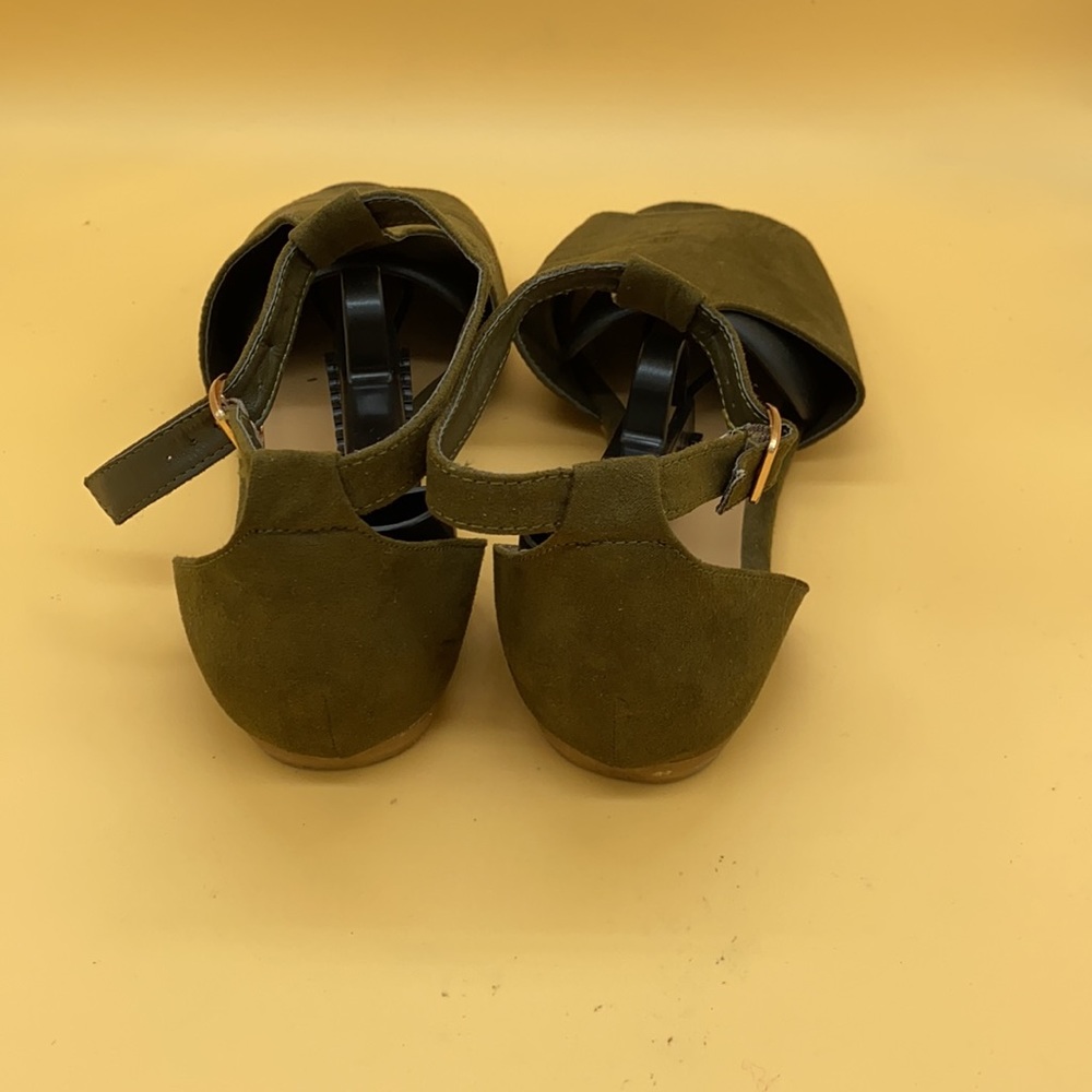 Bamboo sandals suede military green 9 - Picture 3 of 7
